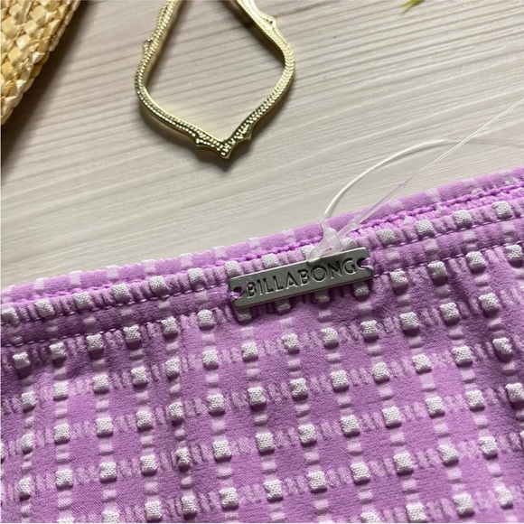 Billabong Lilac 𑁍 Violet Surf Check Tropic Bikini Bottom - Picture 10 of 10
